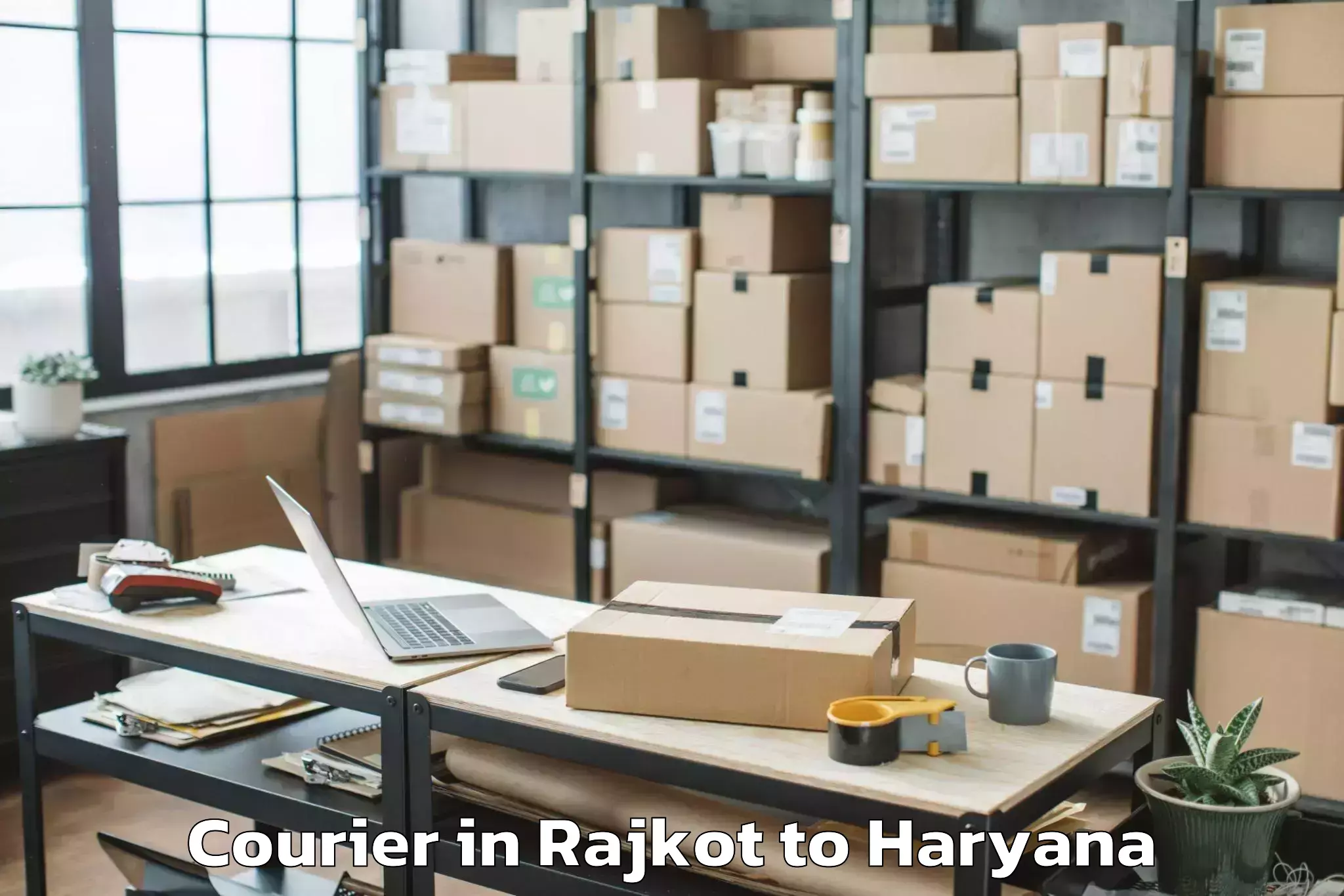 Get Rajkot to Samalkha Courier